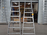 2 diverse alu trapladders - afbeelding 1 van  3