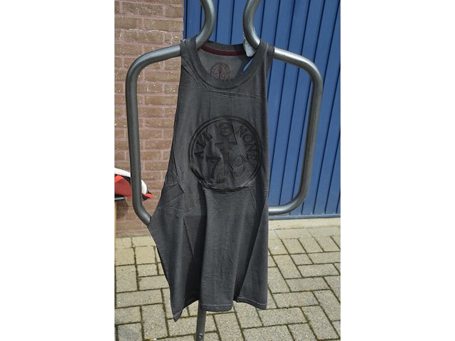 2 dozen met ca. 100 stuks mouwloze t-shirts zwart maat l (nieuw) - afbeelding 3 van  7