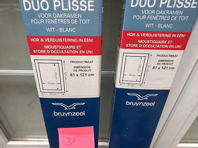 2 duo plissée hor en verduistering voor dakramen - afbeelding 2 van  3