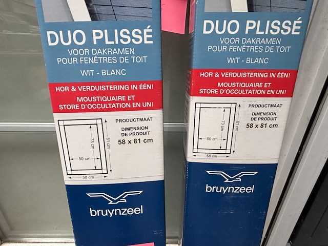 2 duo plissée hor en verduistering voor dakramen - afbeelding 2 van  2