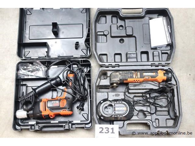 2 elektrische handgereedschappen b&d en worx, werking niet gekend - afbeelding 1 van  3