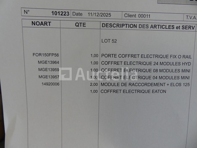 2 elektrische kasten, 1 houder voor elektrische kasten, 2 elektrische dozen, 2 aansluitmodules + elos 125a - afbeelding 8 van  12