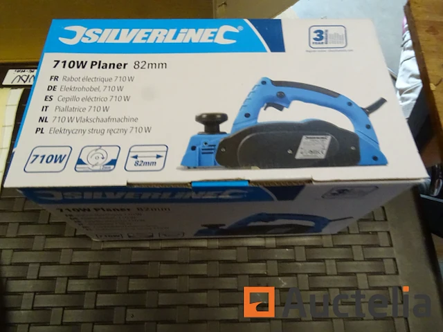 2 elektrische schaafbanken 230v 710w 82 mm silverline - afbeelding 1 van  3