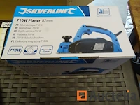 2 elektrische schaafbanken 230v 710w 82 mm silverline