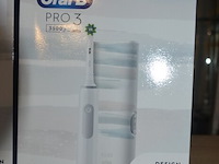 2 elektrische tandenborstels braun oral b pro 3 3500 design edition striking grey (b435) - afbeelding 3 van  4
