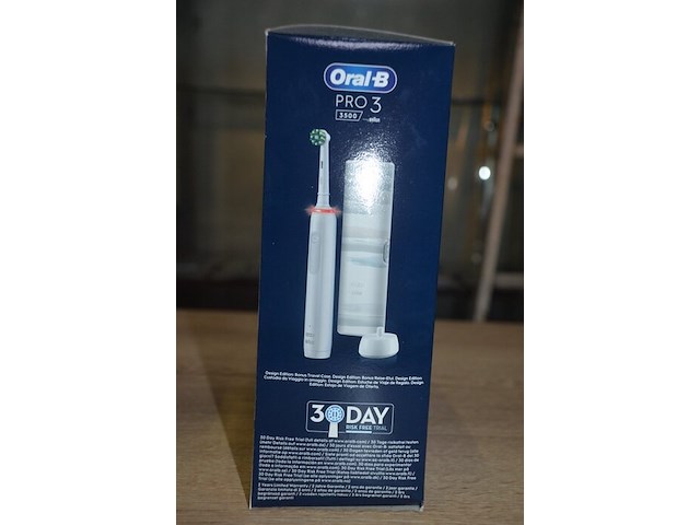 2 elektrische tandenborstels braun oral b pro 3 3500 design edition striking grey (b435) - afbeelding 4 van  4