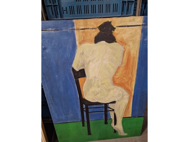 2 expressief en opvallende schilderijen "naakt" - afbeelding 5 van  6