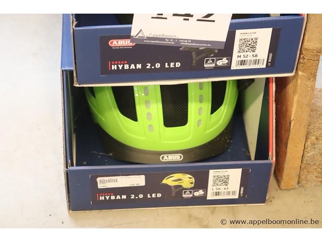 2 fietshelmen abus urban hyban 2,0 led , mmat m en l - afbeelding 2 van  2