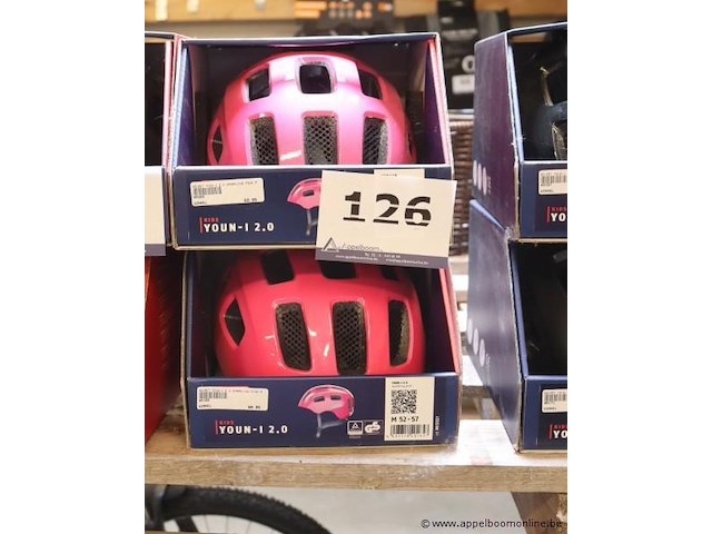 2 fietshelmen abus youn-1 2,0, maat m - afbeelding 1 van  2