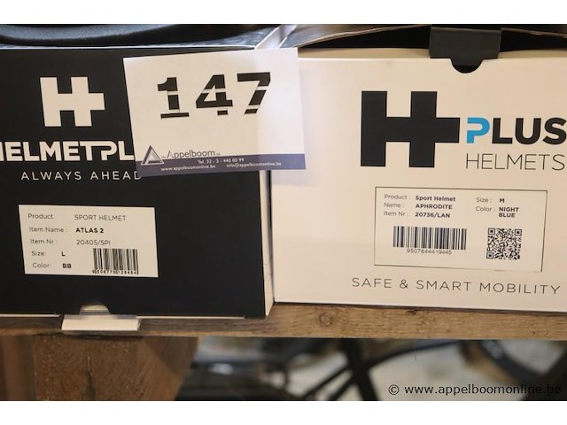 2 fietshelmen h plus aphrodite m, atlas 2 l - afbeelding 2 van  2