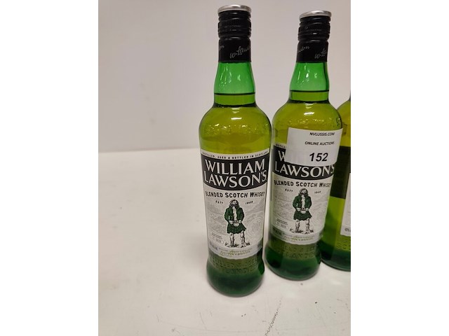2 flessen absolut vodka 40,00% 70cl, 3 flessen whisky william lawsons 40,00% 70cl - afbeelding 2 van  4