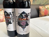 2 flessen rode wijn maison fontan tattoo rouge - afbeelding 2 van  2