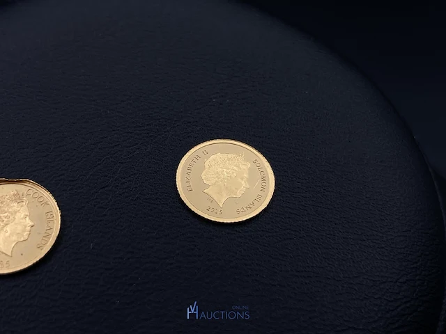 2 geelgouden muntjes – 22 karaat – 1 gram - afbeelding 3 van  6