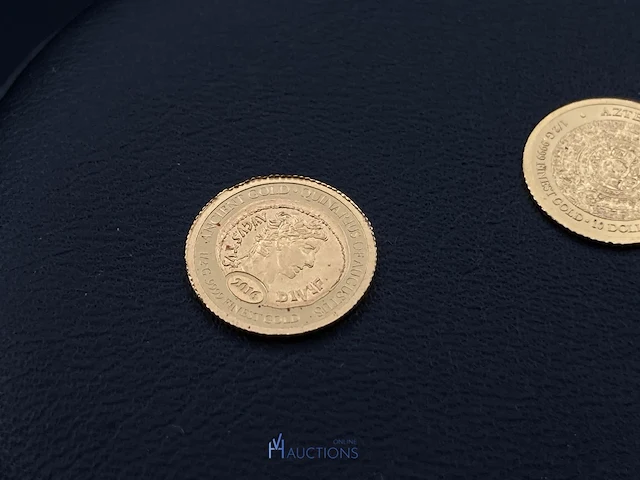 2 geelgouden muntjes – 22 karaat – 1 gram - afbeelding 5 van  6