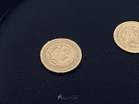 2 geelgouden muntjes – 22 karaat – 1 gram - afbeelding 5 van  6
