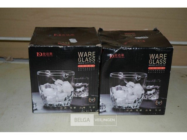 2 glazen ijsemmers - afbeelding 1 van  2