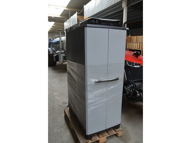 2 grijs kunstof kasten afm. 67x40x174cm, 2 grijs kunstof kasten afm. 67x40x90cm - afbeelding 4 van  6