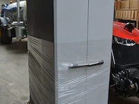 2 grijs kunstof kasten afm. 67x40x174cm, 2 grijs kunstof kasten afm. 67x40x90cm - afbeelding 4 van  6