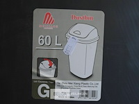 2 grijze vuilnisbakken 60l - afbeelding 2 van  2