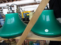 2 groene biljarluchters - afbeelding 1 van  2