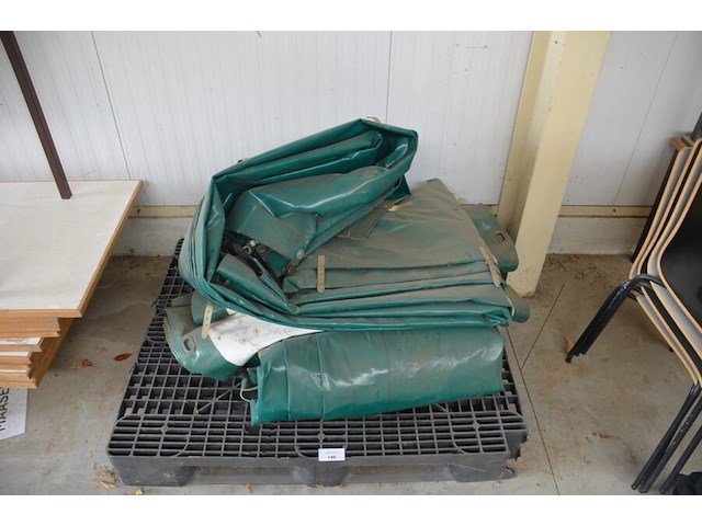 2 groene dekzeilen afm. 10m x 4m - afbeelding 1 van  4