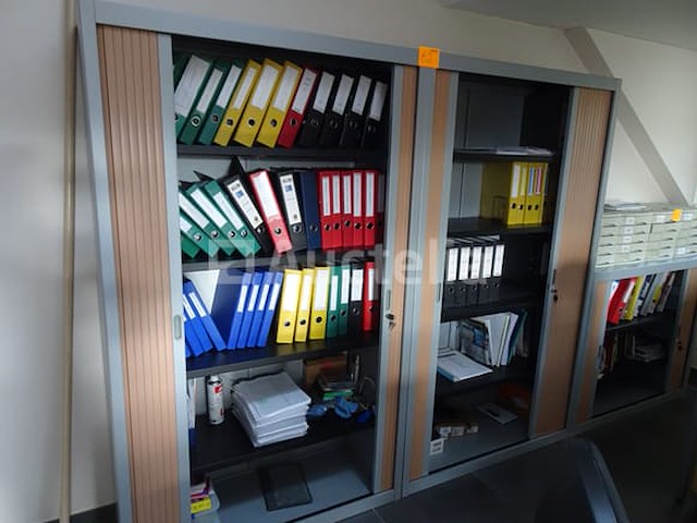 2 grote kantoorkasten met accordeondeuren - afbeelding 2 van  2