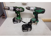 2 hitachi batterij-aangedreven boormachines - afbeelding 5 van  11
