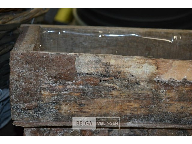 2 houten bloembakjes 11x32 cm - afbeelding 2 van  3