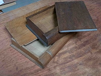 2 houten (boeken)opbergdozen - afbeelding 3 van  3