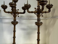 2 houten kandelaars - afbeelding 1 van  3