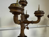 2 houten kandelaars - afbeelding 2 van  3