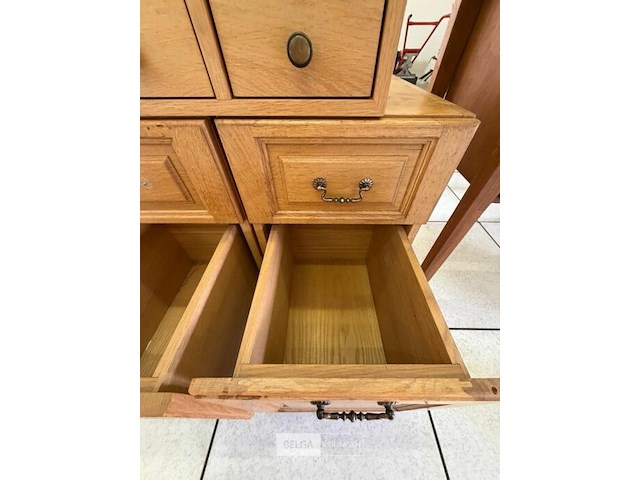 2 houten kastjes + ladekastjes - afbeelding 2 van  3