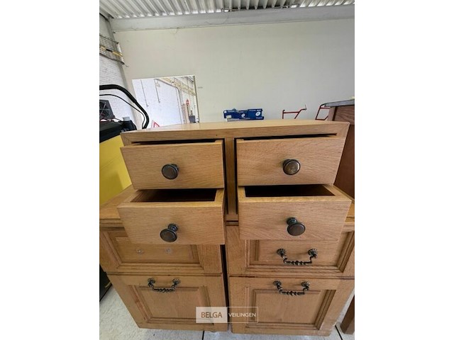 2 houten kastjes + ladekastjes - afbeelding 3 van  3