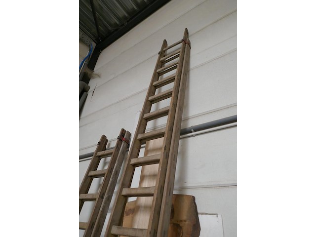 2 houten ladders - afbeelding 5 van  5