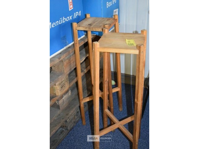 2 houten planten steunders - afbeelding 2 van  2