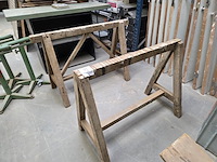 2 houten schragen - afbeelding 2 van  3