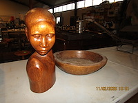 2 houten sculpturen - afbeelding 3 van  3