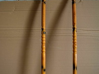 2 houten wandelstokken