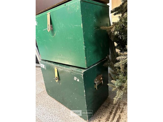 2 houten werkkoffers - afbeelding 2 van  3
