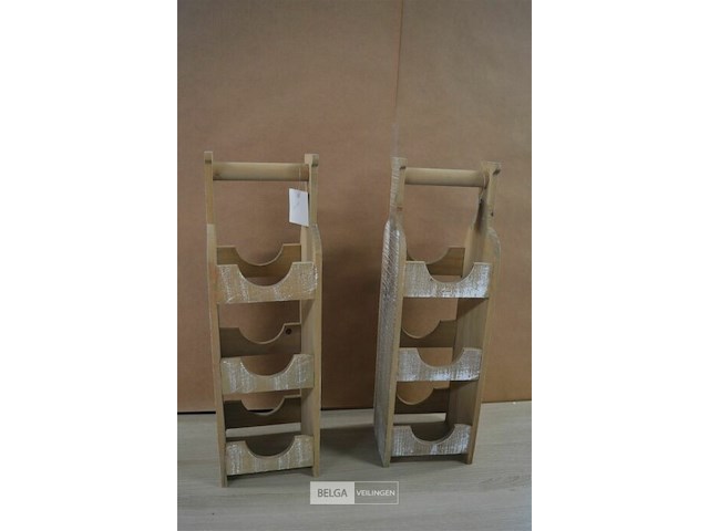 2 houten wijnrekjes voor 6 flessen - afbeelding 1 van  4