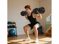 2-in-1 dumbbell kit, 2 pack, 25 kg, verstelbaar gewicht