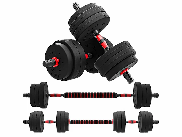 2-in-1 dumbbell kit, 2 pack, 25 kg, verstelbaar gewicht - afbeelding 2 van  3