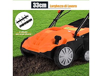 2-in-1 elektrische scarifier, gazonbeluchter, 30l grasverzamelaar, 1800w wiedmachine - afbeelding 6 van  10