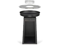 2-in-1 houtskool grill & vuurschaal – rvs kookplaat - ø60 cm - afbeelding 2 van  3