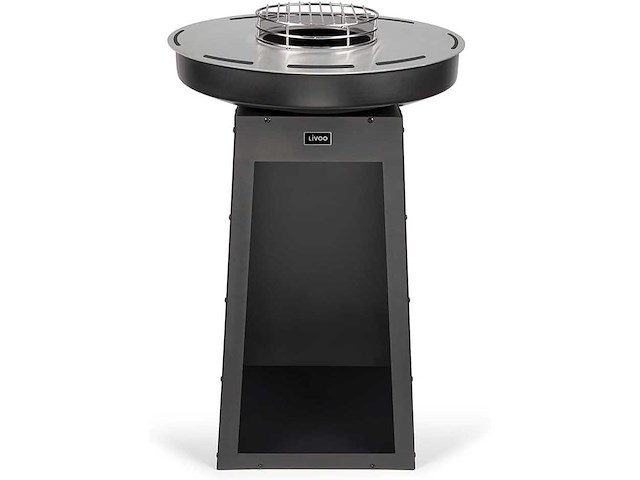 2-in-1 houtskool grill & vuurschaal – rvs kookplaat - ø60 cm - afbeelding 1 van  3