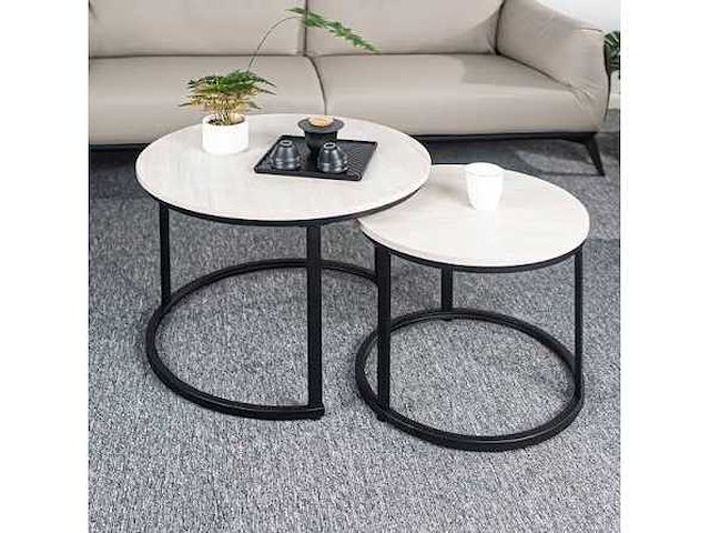 2-in-1 nesting salontafelset - afbeelding 1 van  1