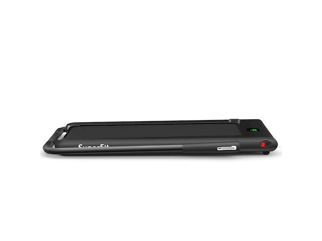 2-in-1 opvouwbare elektrische loopband 1 tot 12 km/u met bluetooth-luidspreker afstandsbediening motor 1,67 kw zwart - afbeelding 4 van  10
