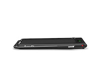 2-in-1 opvouwbare elektrische loopband 1 tot 12 km/u met bluetooth-luidspreker afstandsbediening motor 1,67 kw zwart - afbeelding 4 van  10