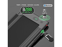2-in-1 opvouwbare elektrische loopband 1 tot 12 km/u met bluetooth-luidspreker afstandsbediening motor 1,67 kw zwart - afbeelding 9 van  10