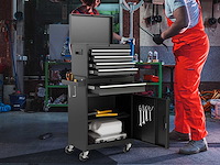 2-in-1 rollende gereedschapskist met 5 afsluitbare schuiflades - afbeelding 1 van  4